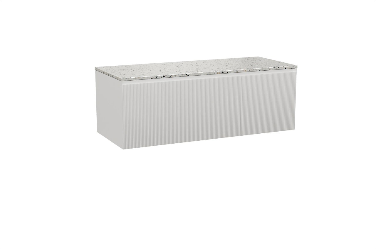 Balmani Fila Badmöbel Set mit Stretto Waschtischplatte für Aufsatzwaschbecken