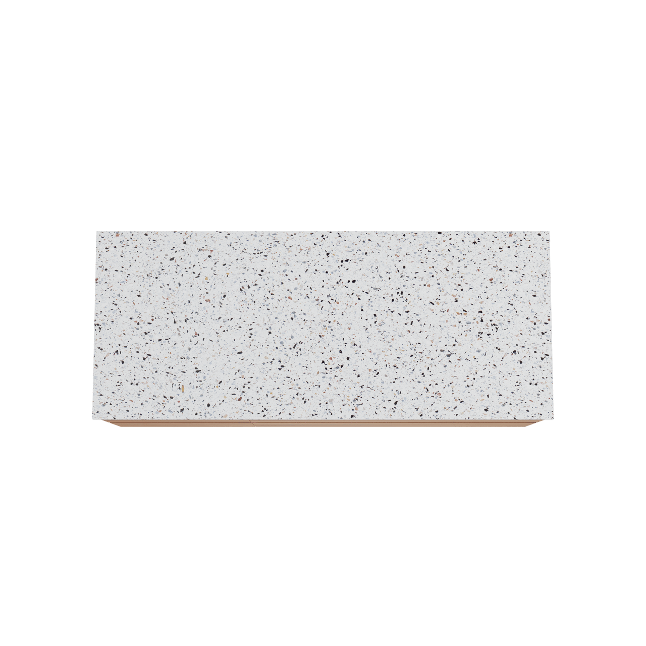 Balmani Mitra meuble salle de bains suspendu 135 x 55 cm teck avec Stretto tablette simple ou double en blanc/noir mat terrazzo