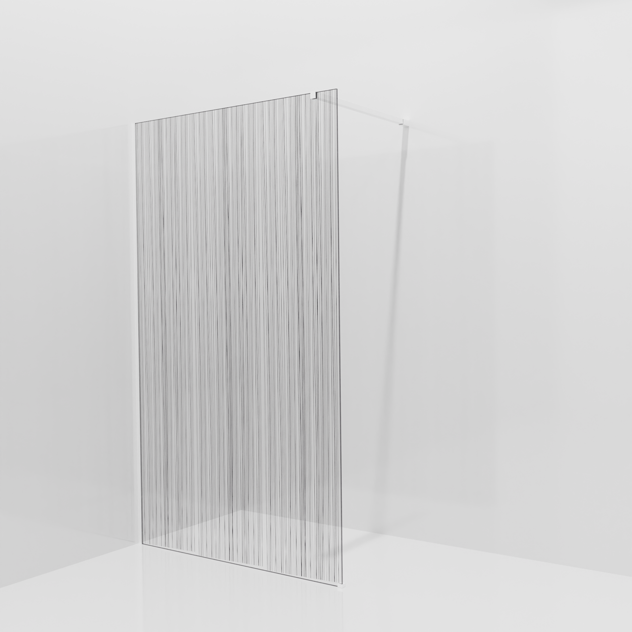 Balmani Modular Walk-In Dusche: 120 x 200 cm, Mikado, Profil Weiß matt