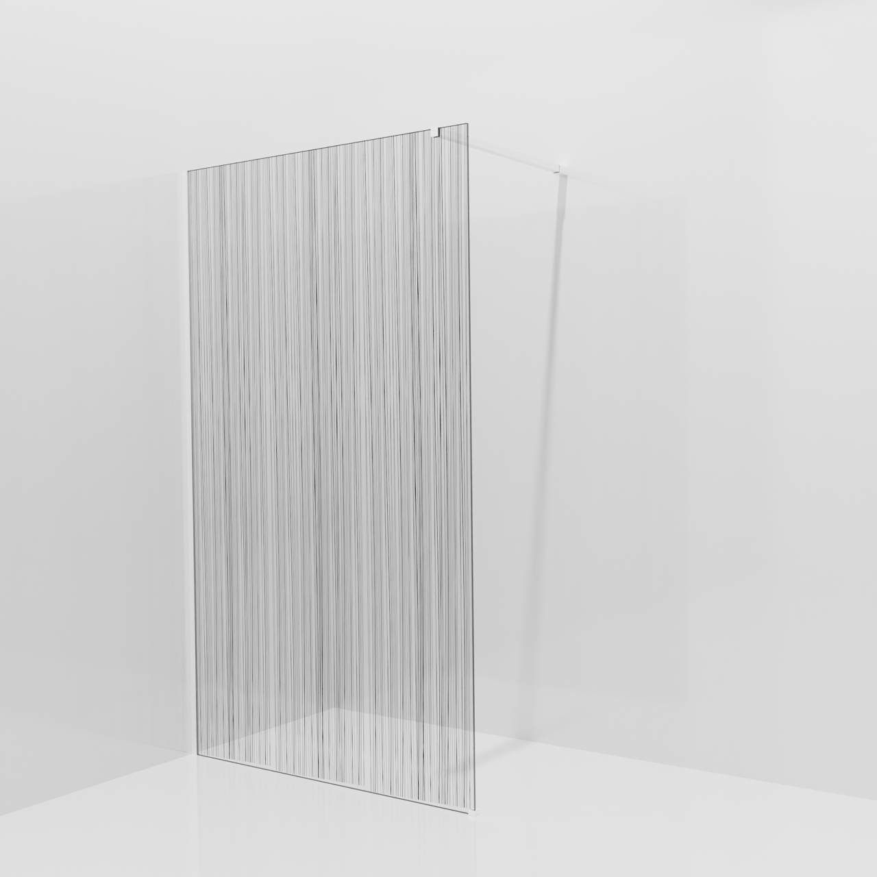 Balmani Modular douche à l'italienne: 120 x 200 cm, Mikado, Profil Blanc mat