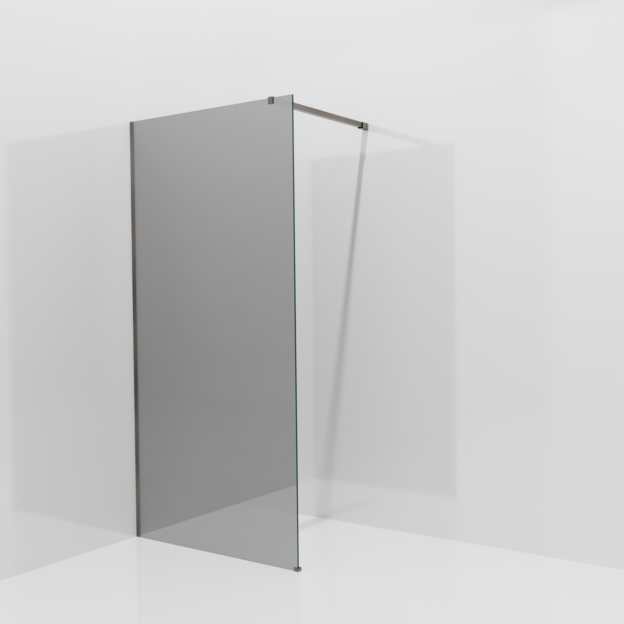 Balmani Modular inloopdouche: 100 x 200 cm, Reflex spiegelglas, Brushed GunMetal profielen