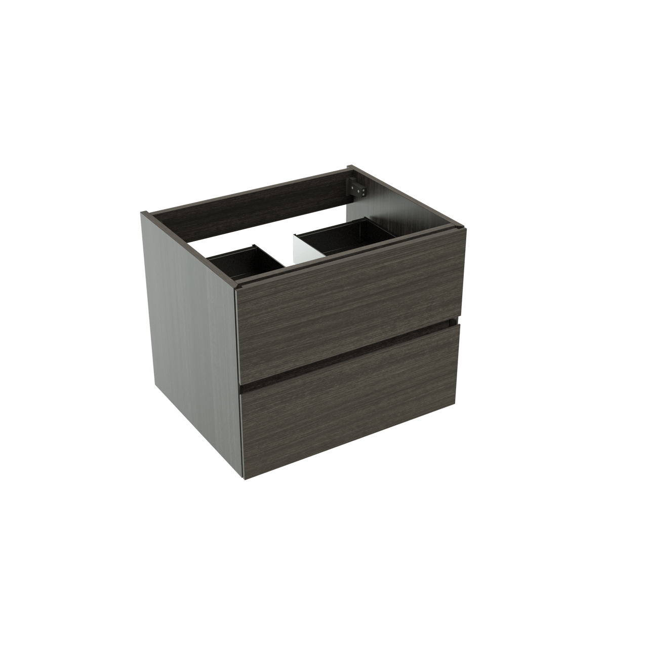 Storke Edge zwevende wastafelonderkast 65 x 52 cm donkere eik 2 lades