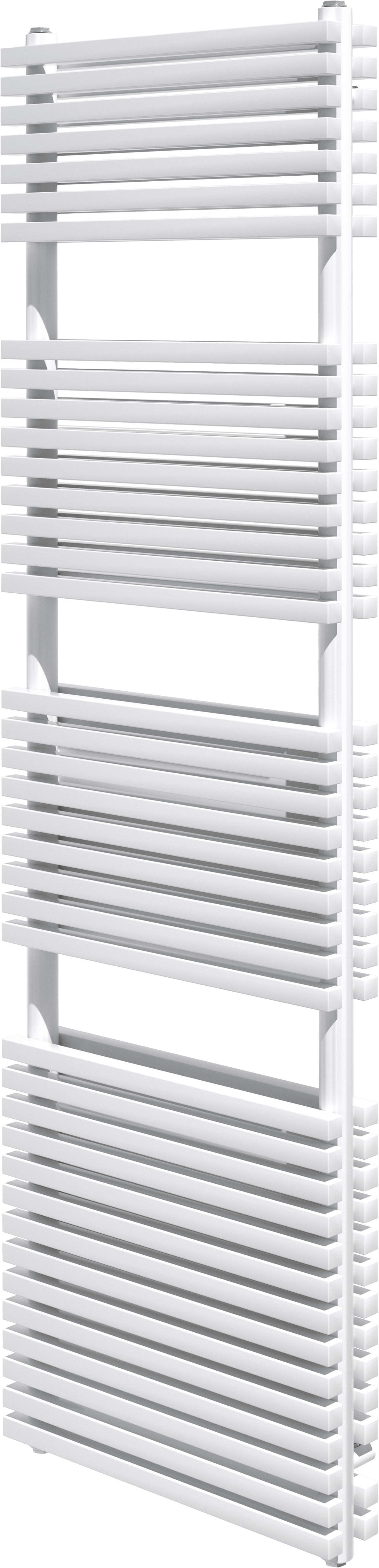 Vipera Vesuvio Doppelhandtuchheizkörper: 50 x 180 cm, Zentralheizung, Weiß matt, Seiten- & Mittelanschluss, 1799W