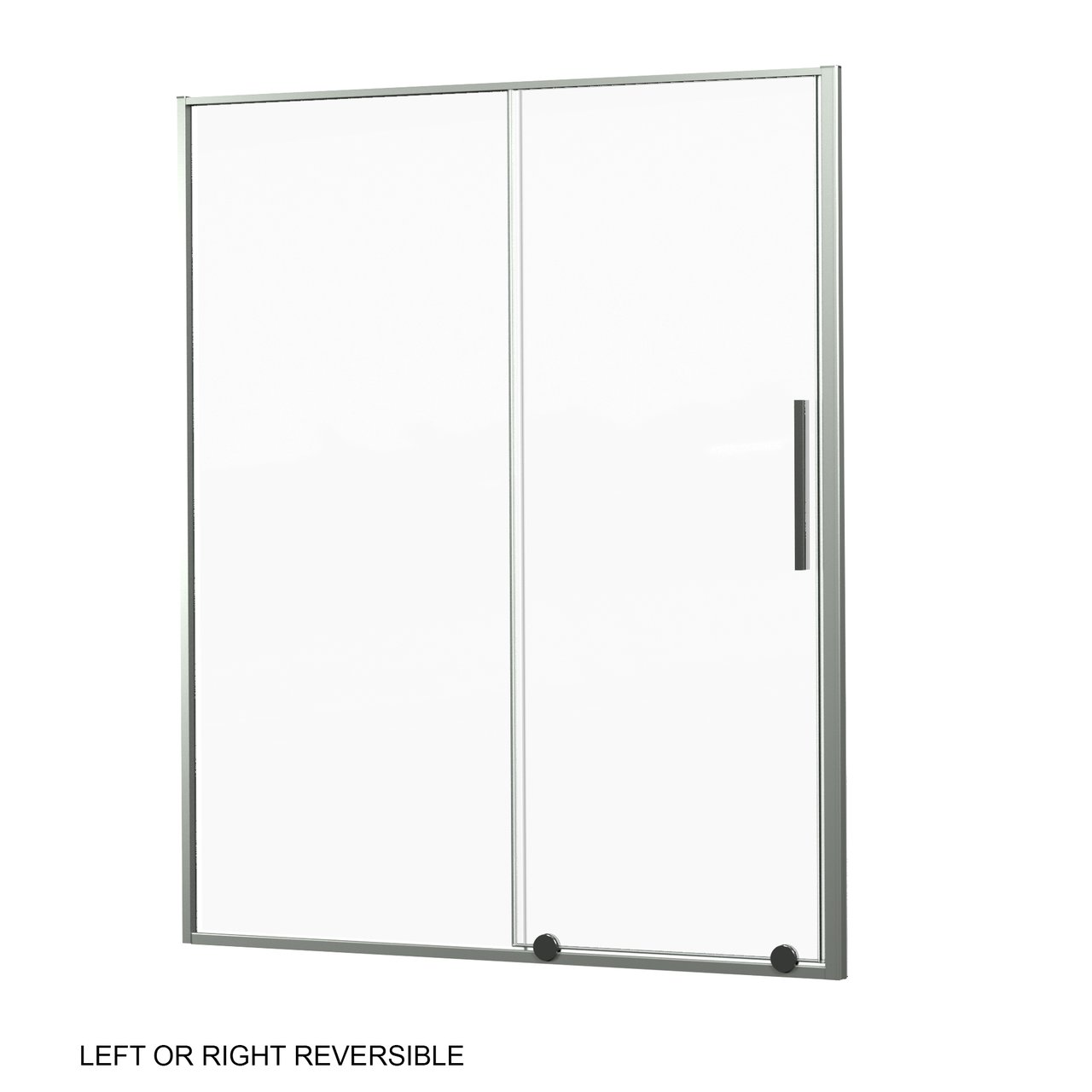 Luca Varess Morano paroi de douche avec porte coulissante et paroi latérale fixe 160 x 80 cm verre transparent profil chrome brillant - porte