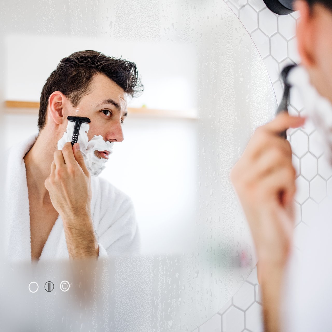 Balmani Ghost Touch rond badkamerspiegel Ø 60 cm met spiegelverlichting en anti-damp