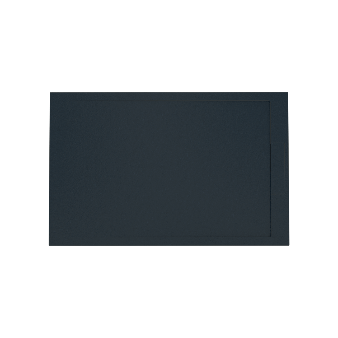 Balmani Indus Duschwanne: 140 x 90 cm, Marmorkomposit, Grafitgraue Schieferstruktur