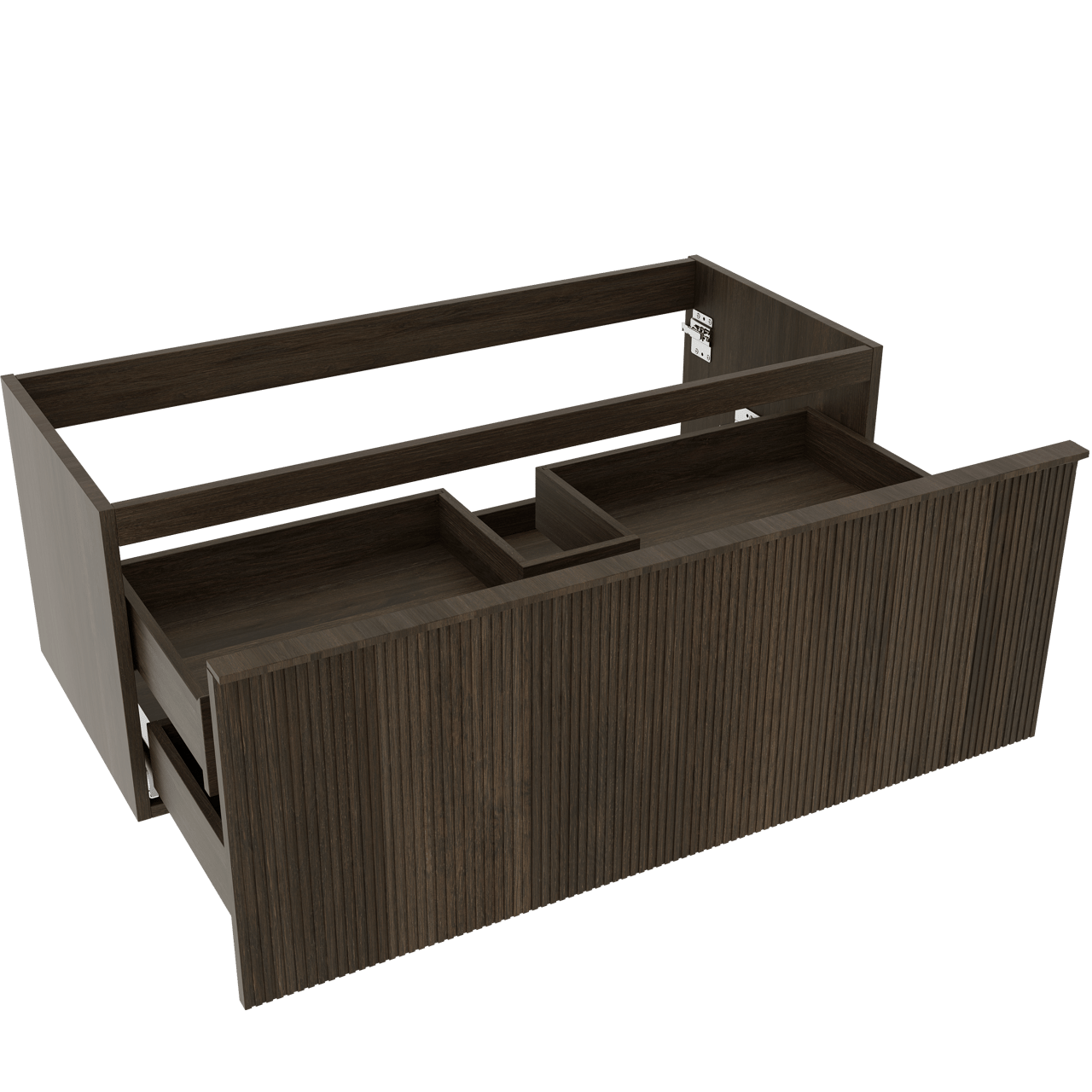 Balmani Forma meuble sous-vasque suspendu 120 x 55 cm chêne fumé 2 tiroirs