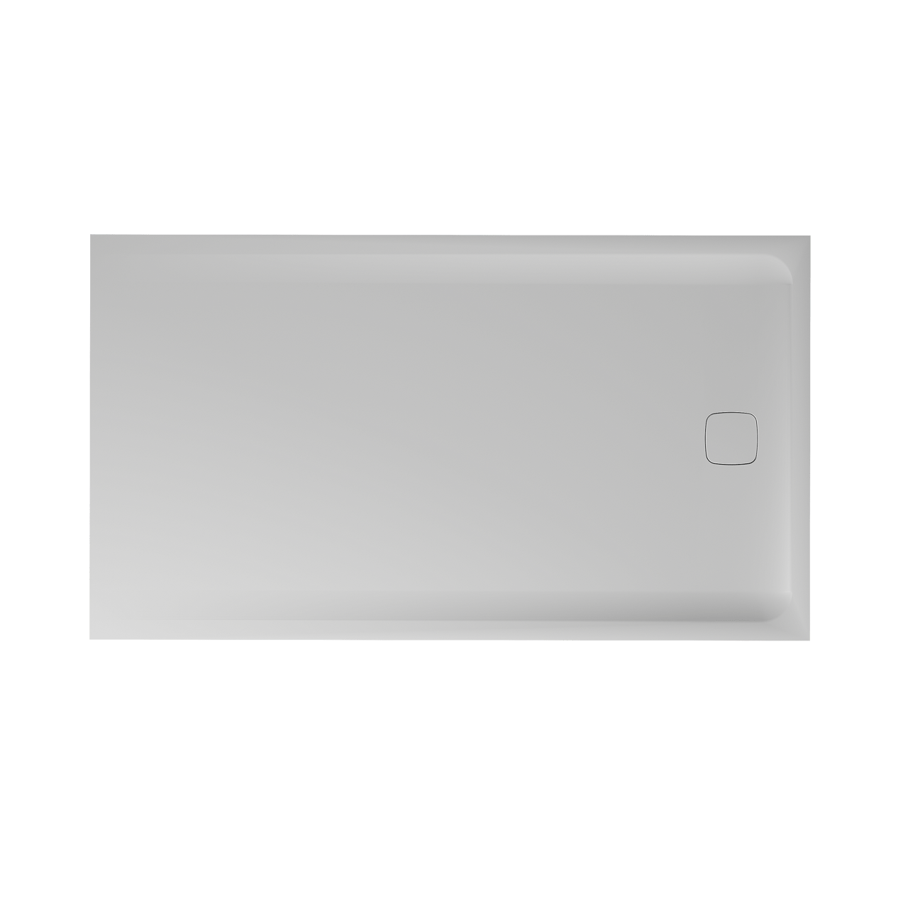Balmani Bayou Duschwanne: 160 x 90 cm, Solid Surface, Weiß matt