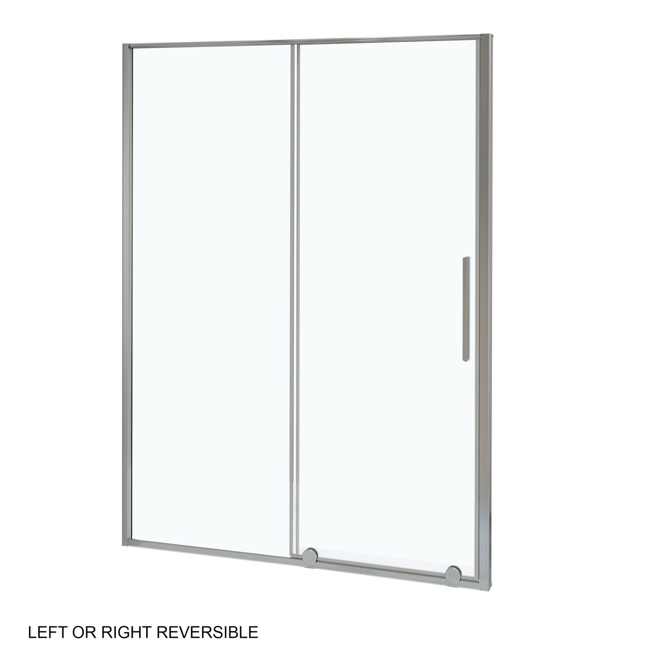 Luca Varess Morano douchecabine met schuifdeur en vaste zijwand 90 x 160 cm helder glas glans chroom profiel - deur