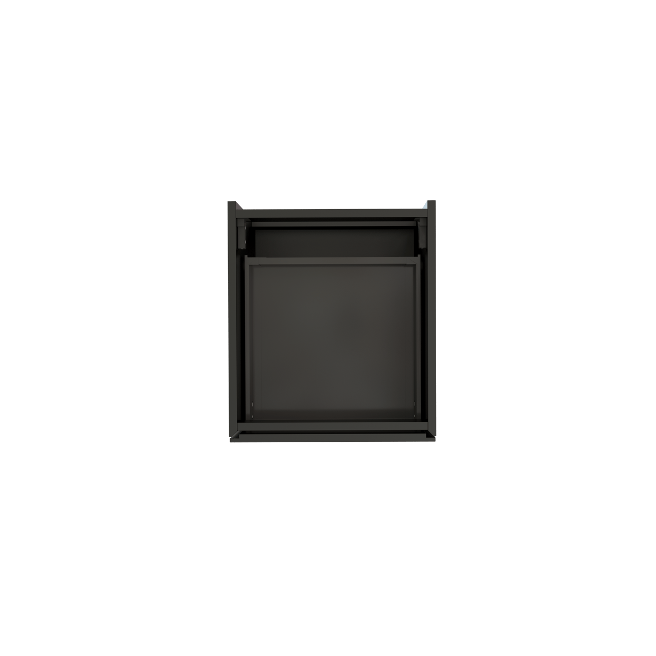 Storke Edge meuble sous-lavabo suspendu 45 x 52 cm Noir Mat 2 tiroirs