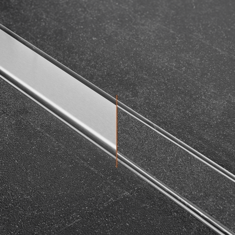 Easy Drain Compact Clean douchegoot 70cm Betegelbaar rooster Brushed Stainless Steel