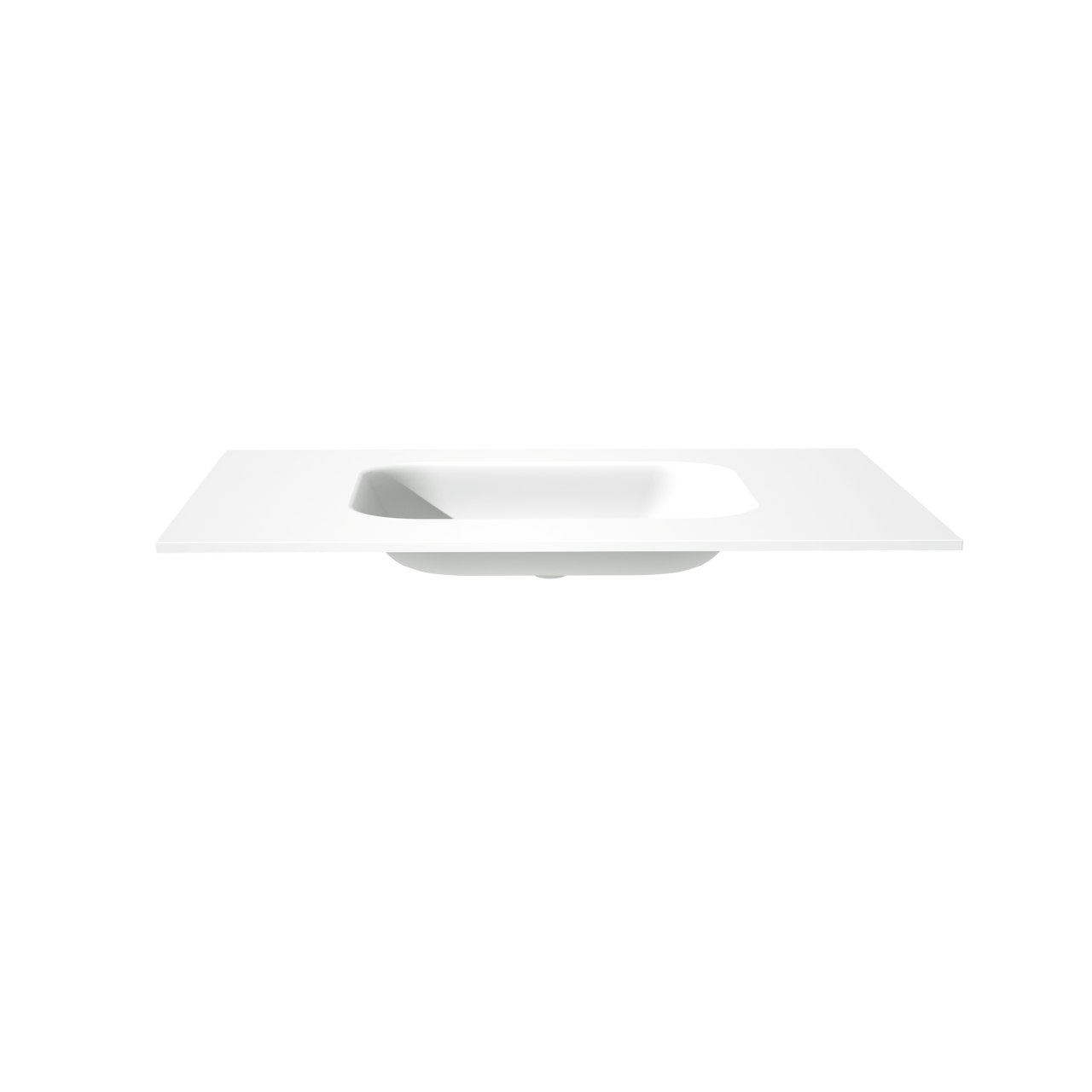 Balmani Tablo Arcato Einzelwaschtisch, Solid Surface matt, 90 x 55 cm, Ablaufventil nicht inklusive