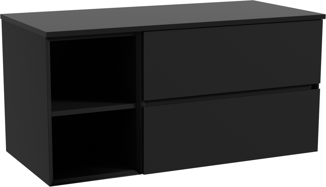 Storke Edge Badmöbel Set mit Panton Waschtischplatte für Aufsatzwaschbecken