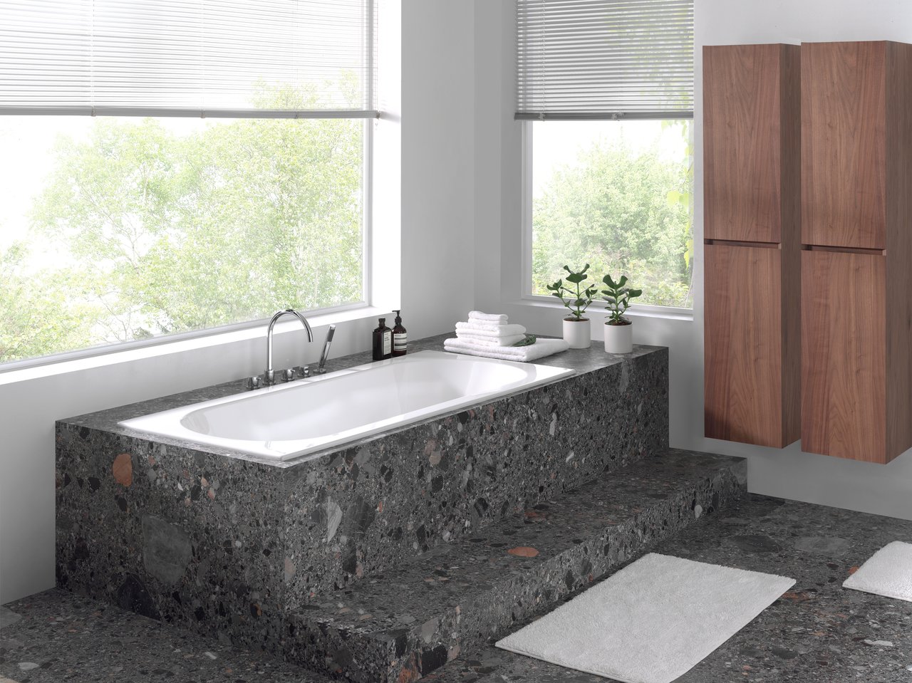 Luca Varess Snello tweepersoons inbouwbad 170 x 75 cm acryl mat wit