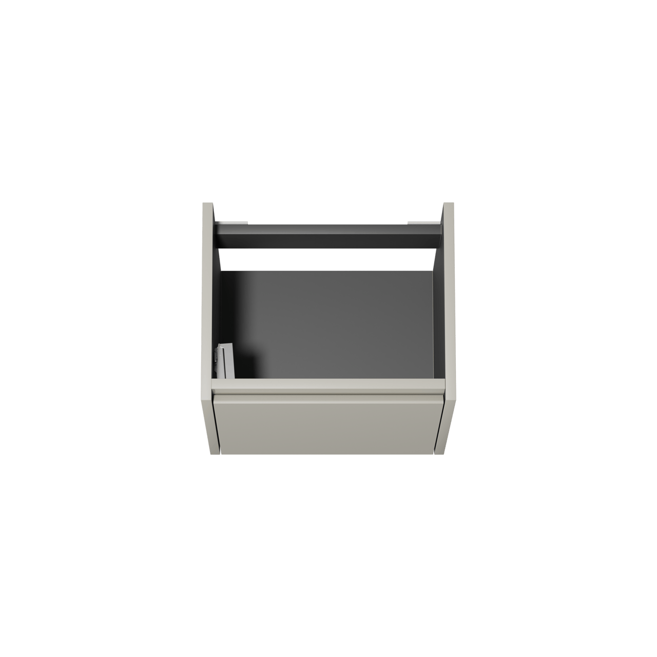 Storke Seda zwevende wastafelonderkast 45 x 35 cm zijdegrijs deur