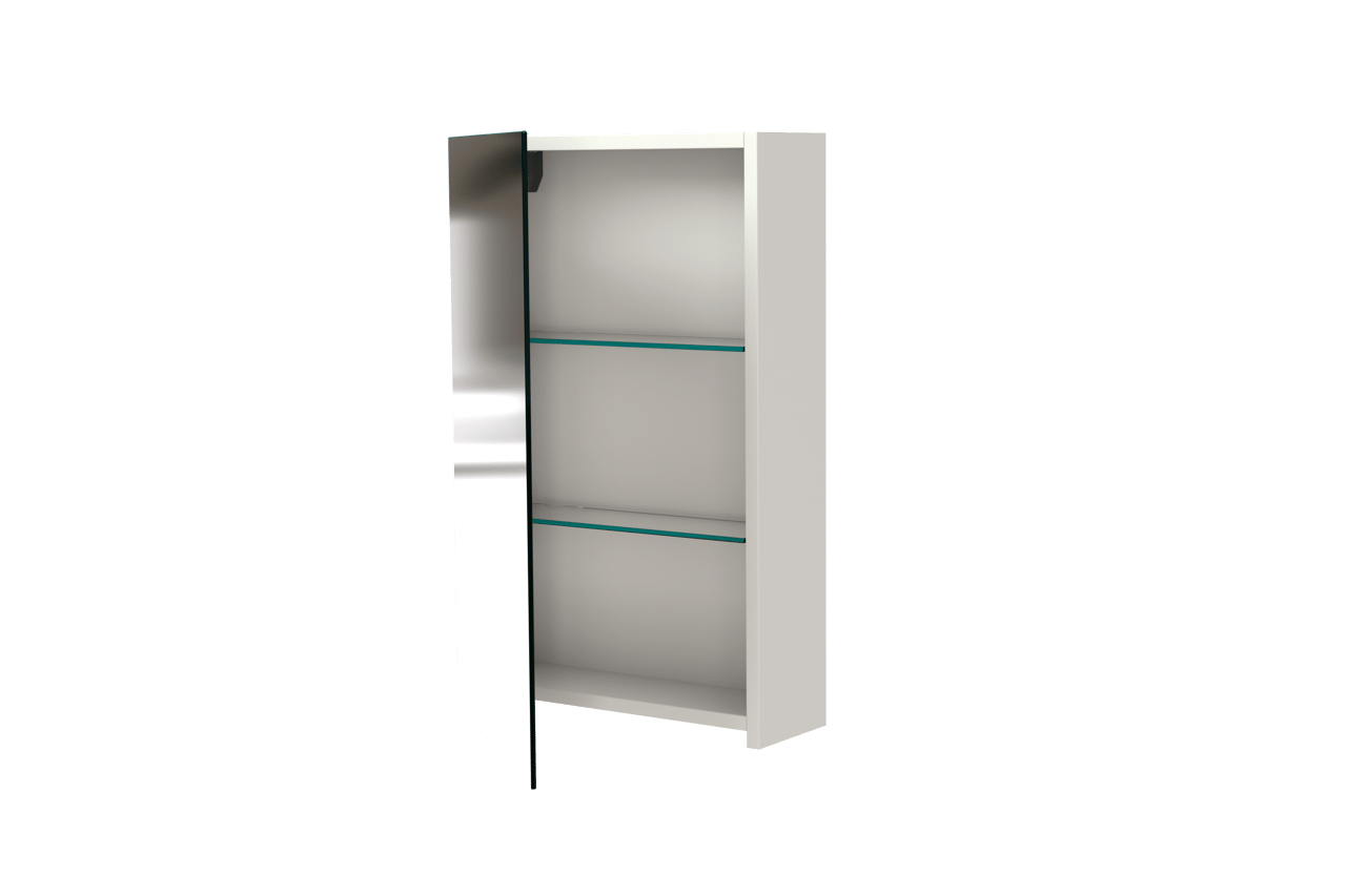 Balmani Mitra Spiegelschrank Bad: 45 x 72 cm, Weiß matt