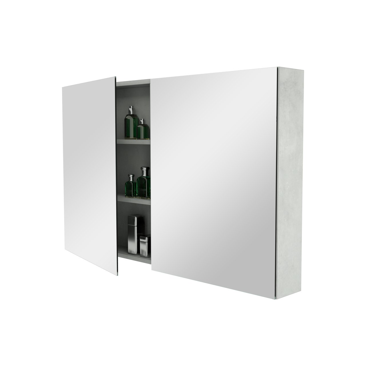 Storke Reflecta Spiegelschrank, 120 x 75 cm, Beton silbergrau