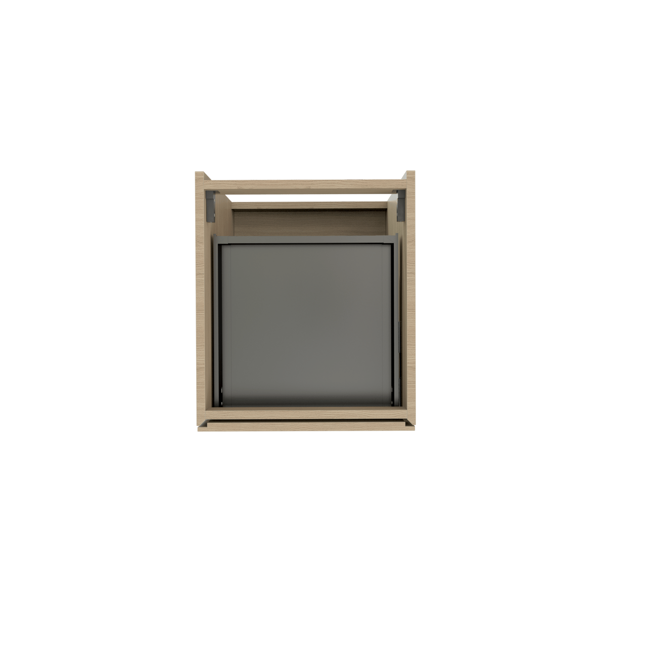 Storke Edge meuble sous-lavabo a poser 45 x 52 cm chêne naturel 3 tiroirs