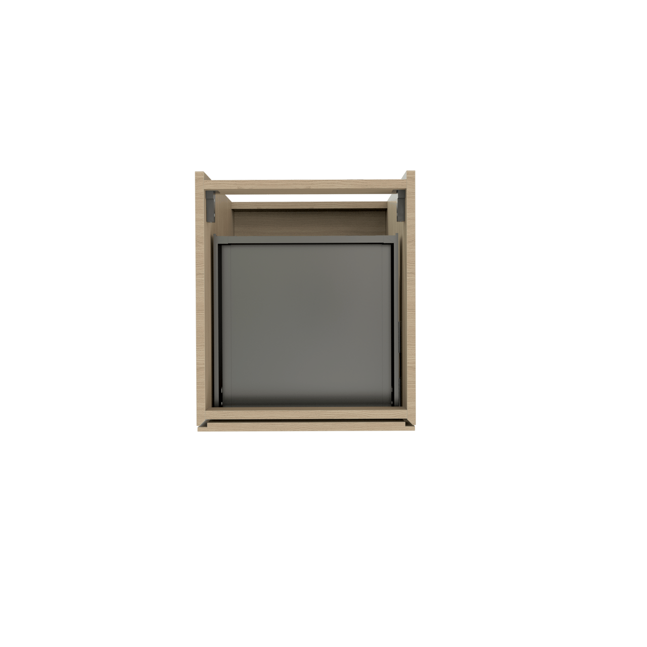 Storke Edge meuble sous-lavabo a poser 45 x 52 cm chêne naturel 3 tiroirs