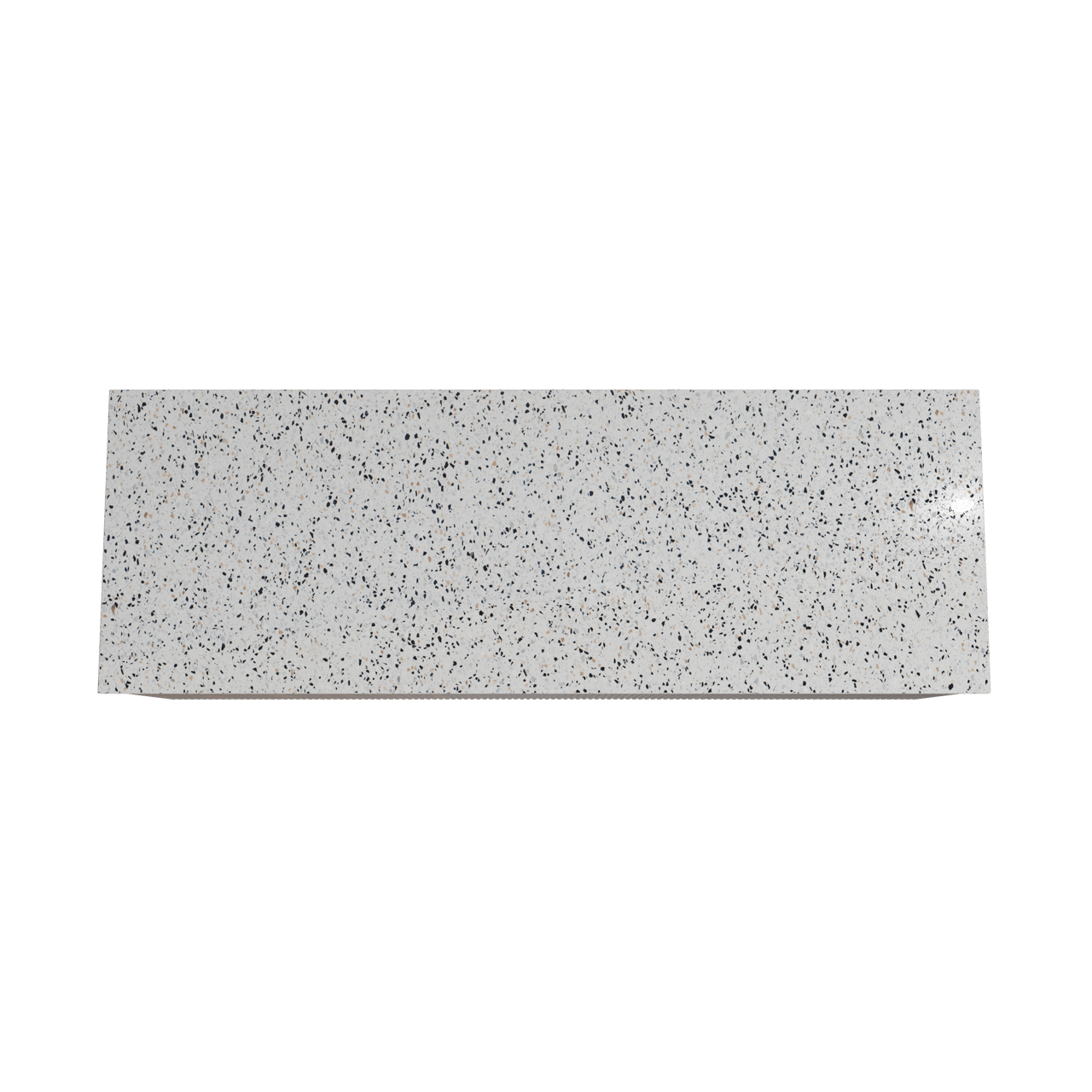 Storke Ribs zwevend badmeubel 150 x 52 cm notenhout met Tavola enkel of dubbel wastafelblad in mat wit/zwart terrazzo, Verticale symmetrische rechte ribbel