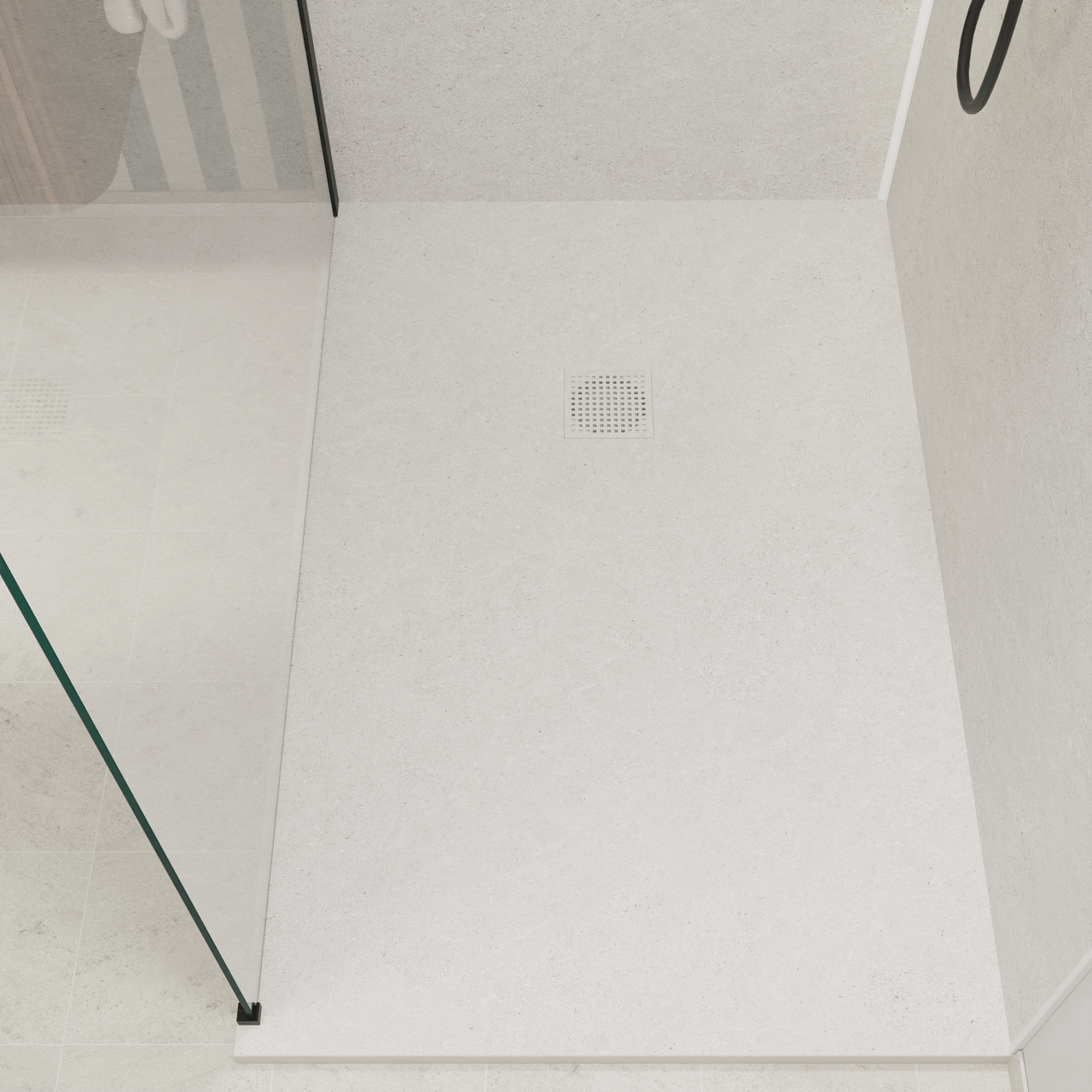 Luca Varess Suite douchebak 140 x 90 cm composietmarmer Dizzy Light 