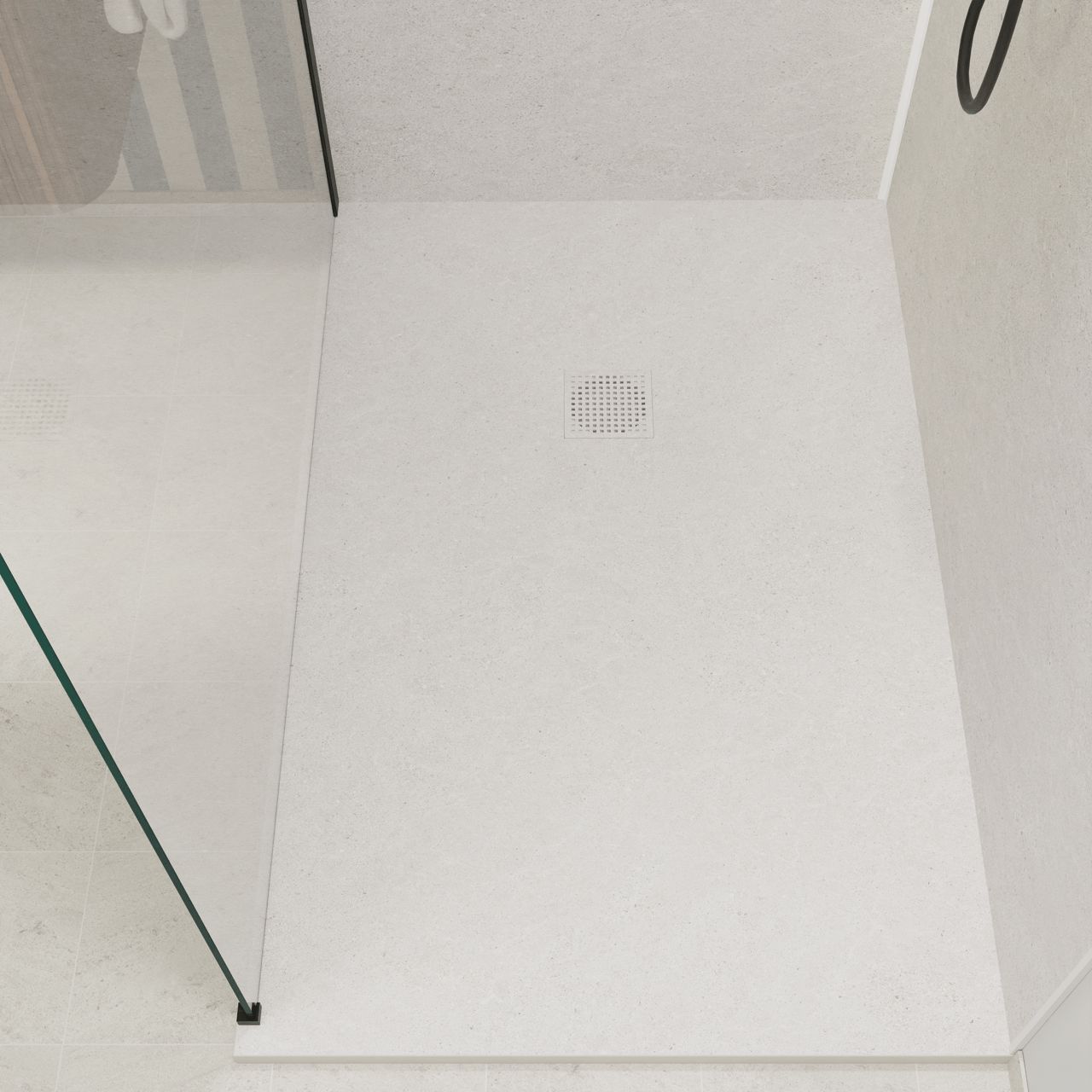 Luca Varess Suite receveur de douche 140 x 90 cm marbre composite Dizzy Light