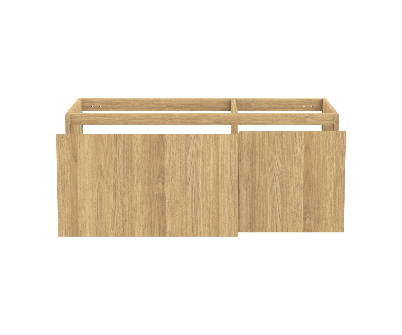 Balmani Idra zwevende wastafelonderkast 120 x 55 cm asymmetrisch links fineer natuur eik 4 lades