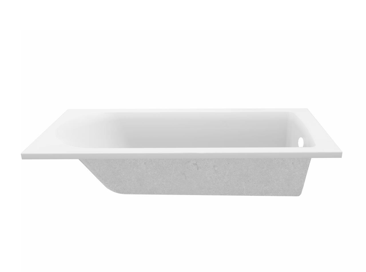 Luca Varess Rosala eenpersoons inbouwbad 170 x 80 cm acryl mat wit