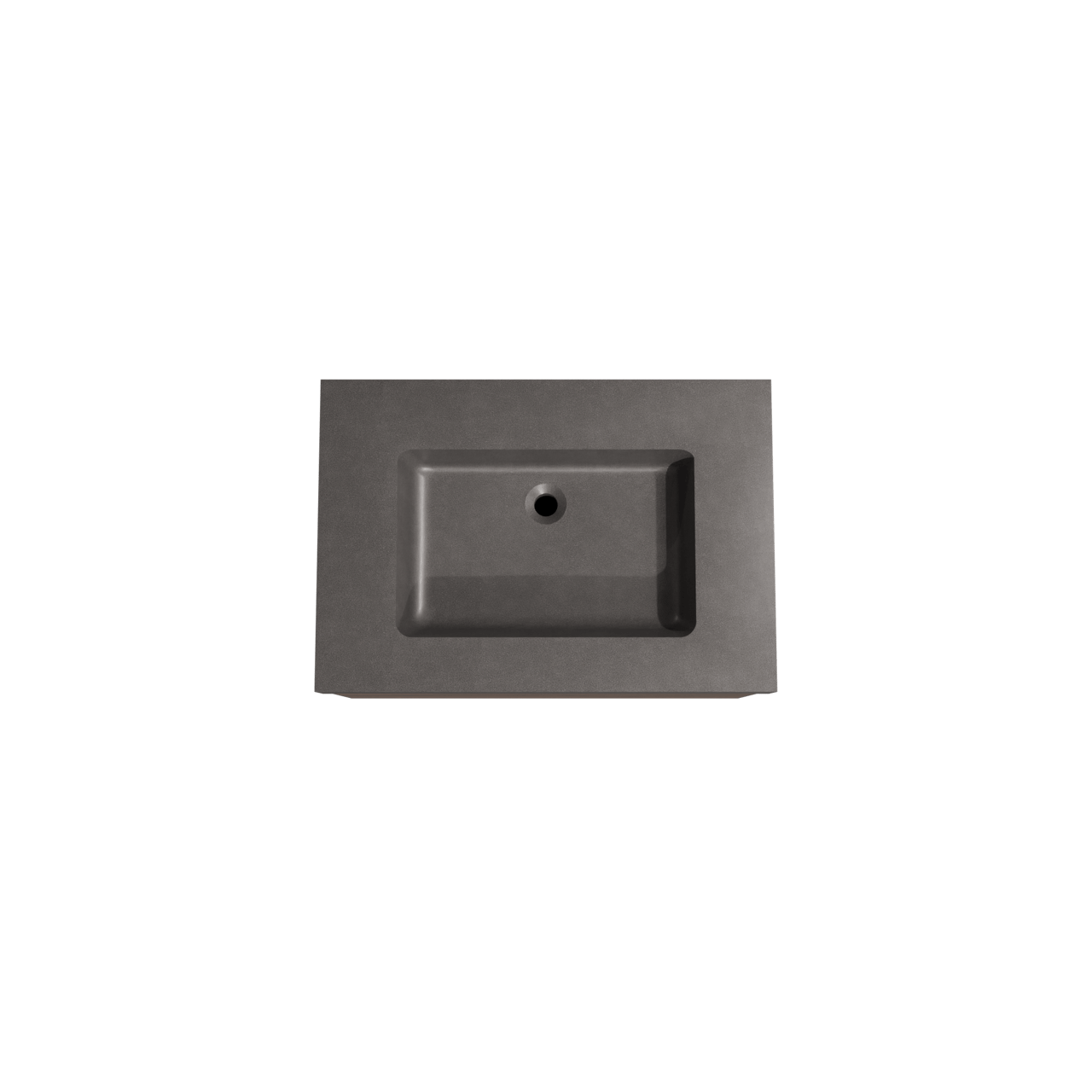 Storke Edge meuble salle de bains suspendu 75 x 52 cm noyer avec Scuro High plan simple en quartz noir mat