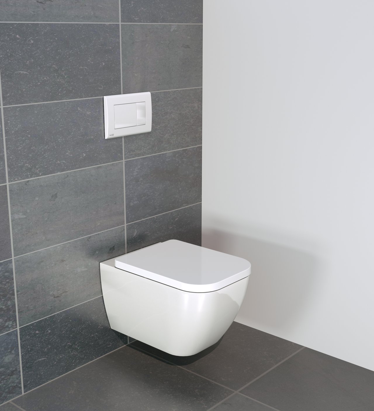 Luca Varess Cordaro hangtoilet glanzend wit randloos, inclusief isolatieset