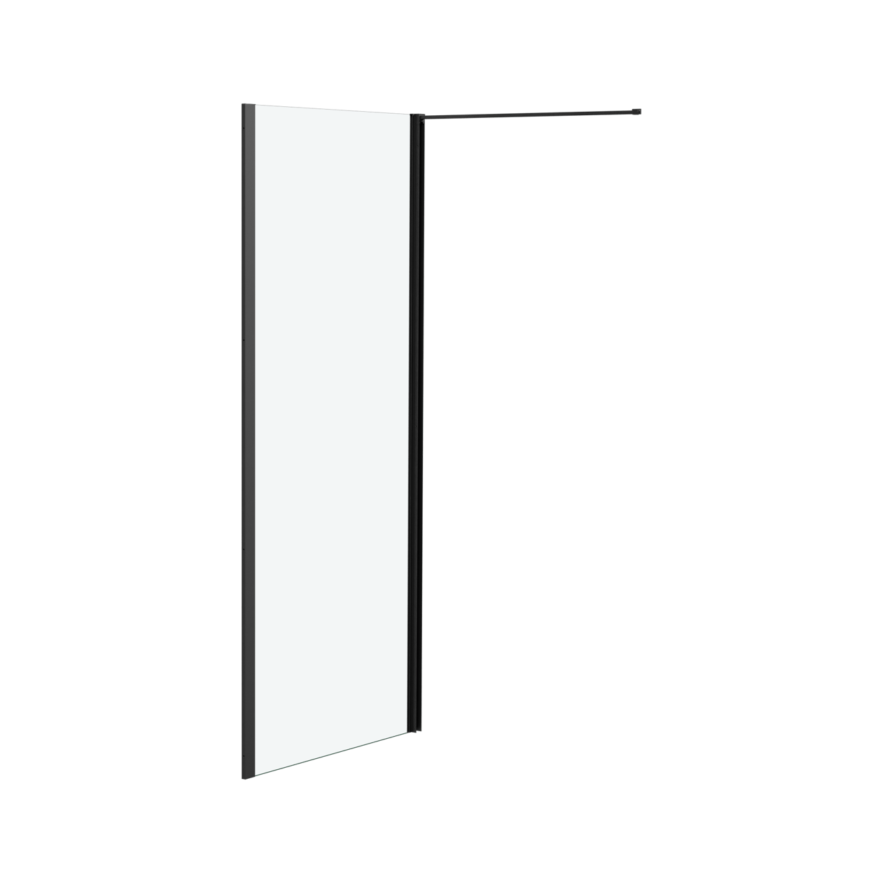 Luca Varess Kuresa zijpaneel 90 cm helder glas mat zwarte profiel