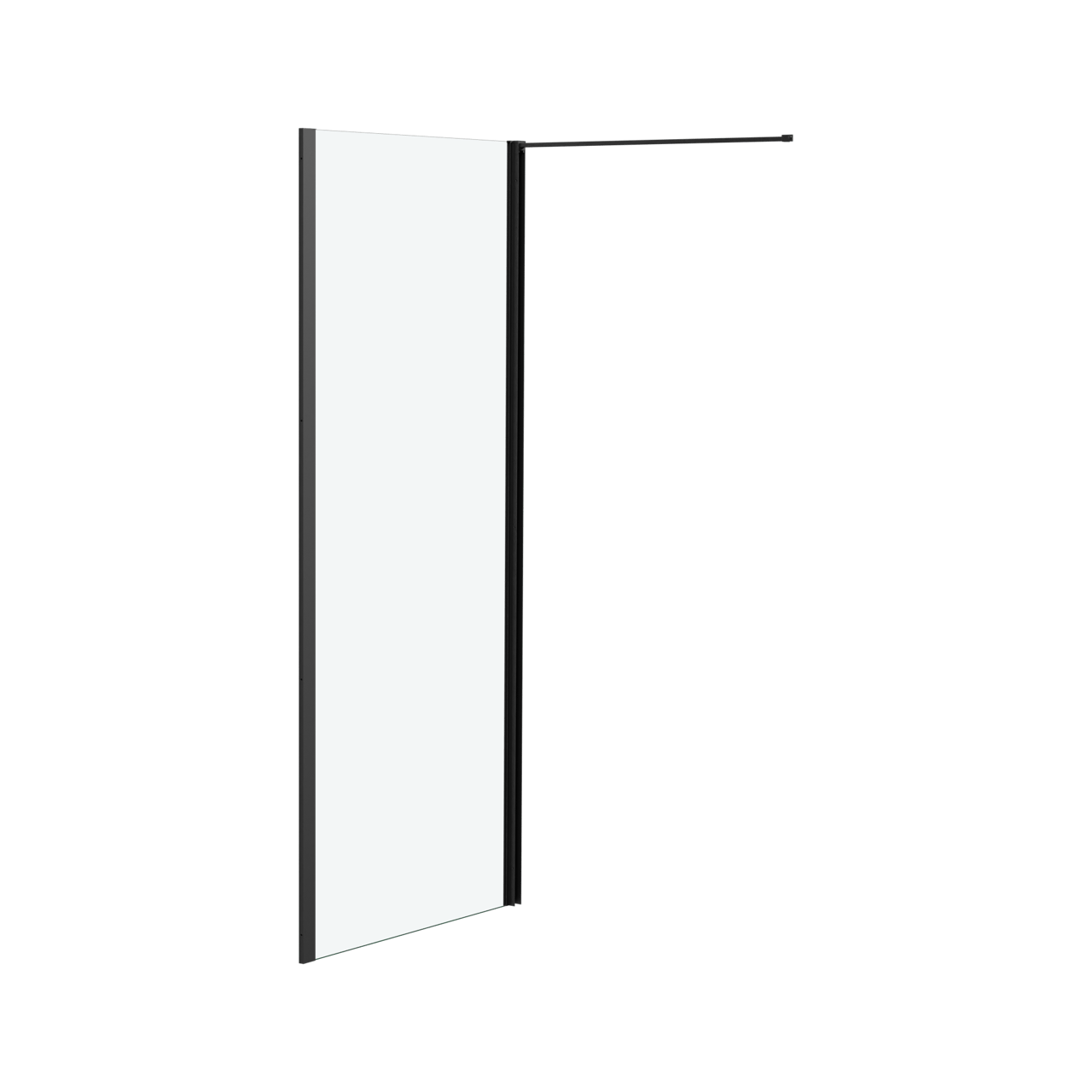 Luca Varess Kuresa zijpaneel 90 cm helder glas mat zwarte profiel