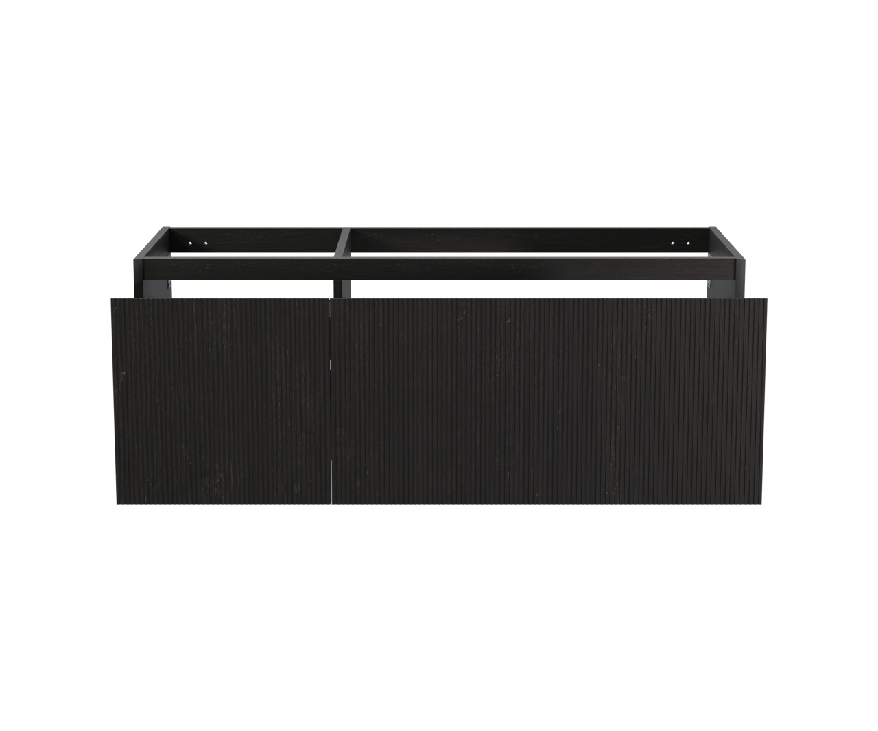 Balmani Fila zwevende wastafelonderkast 135 x 55 cm asymmetrisch rechts fineer zwarte eik 4 lades