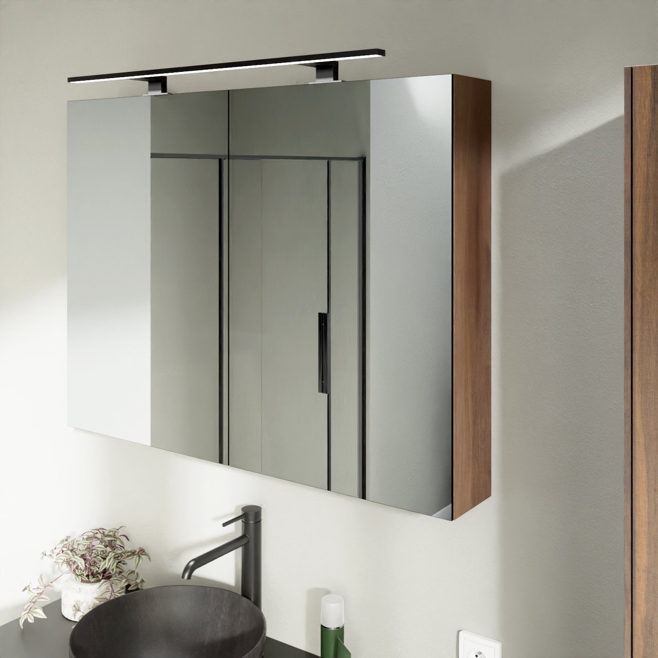 Luca Varess Cubico LED luminaire 80 cm noir, 6000K