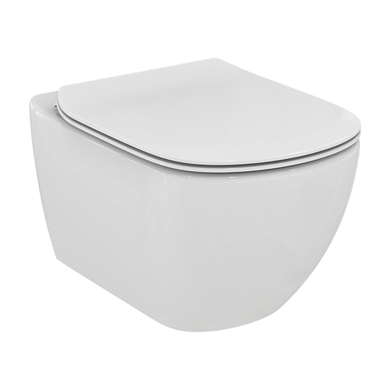 WC Set: Ideal Standard Tesi Hänge WC, Weiß glänzend, spülrandlos, Burda Element für Wand-WC mit Geberit Sigma UP320 Spülkasten und Luca Varess Betätigungsplatte