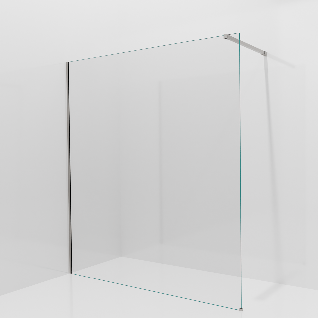 Balmani Modular inloopdouche: 180 x 200 cm, Extra helder glas met coating, Brushed Inox profielen