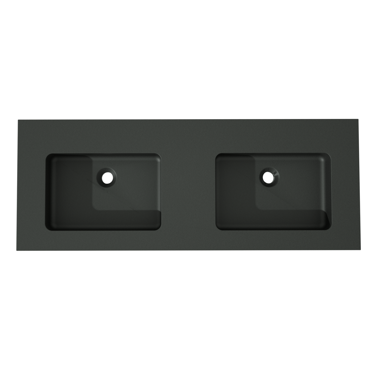 Storke Scuro Doppelwaschtisch, Quarz matt, 120 x 46 cm