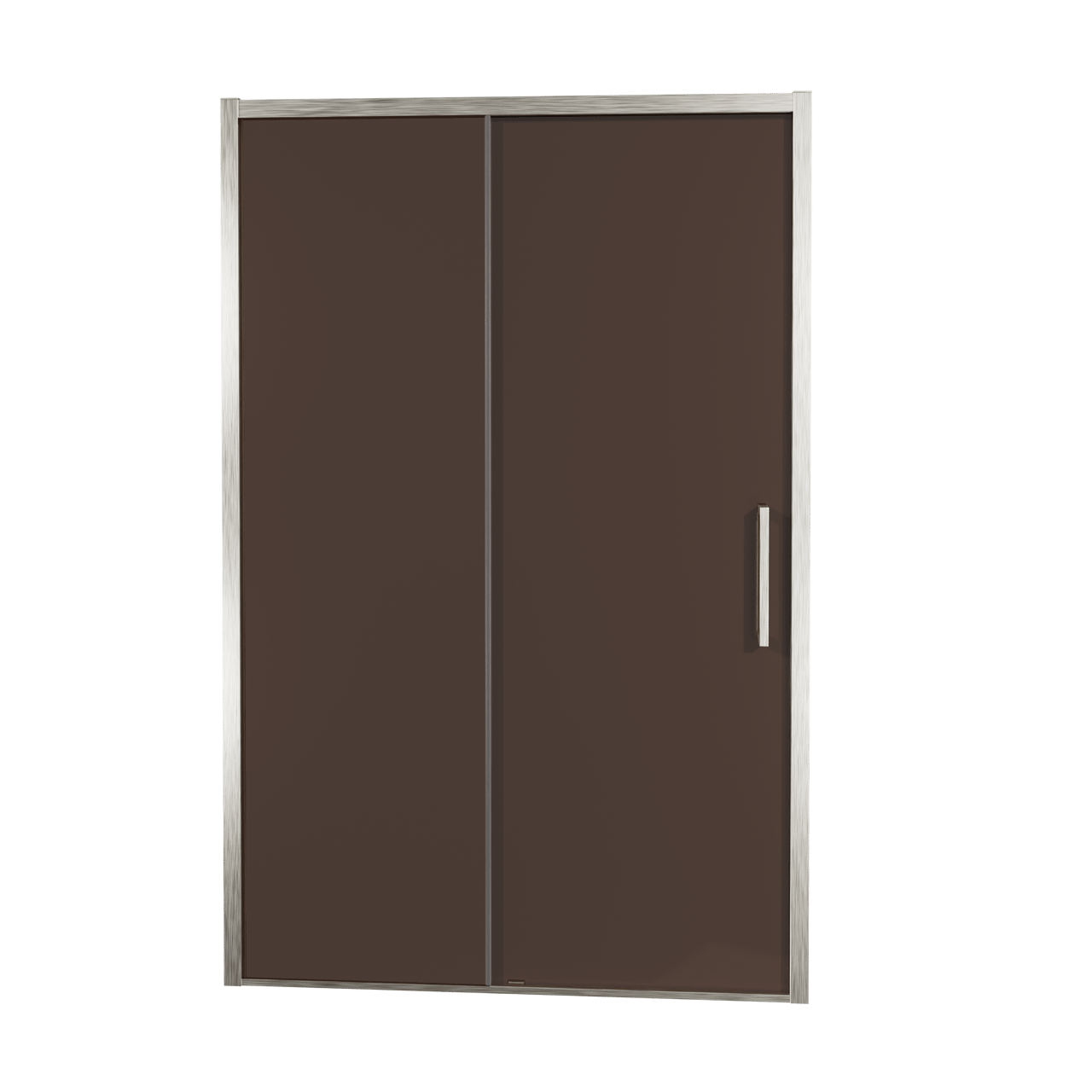 Balmani Senses Design douche schuifdeur omkeerbaar 120 cm x 210 cm Brons glas, Brushed CoolMetal profielen