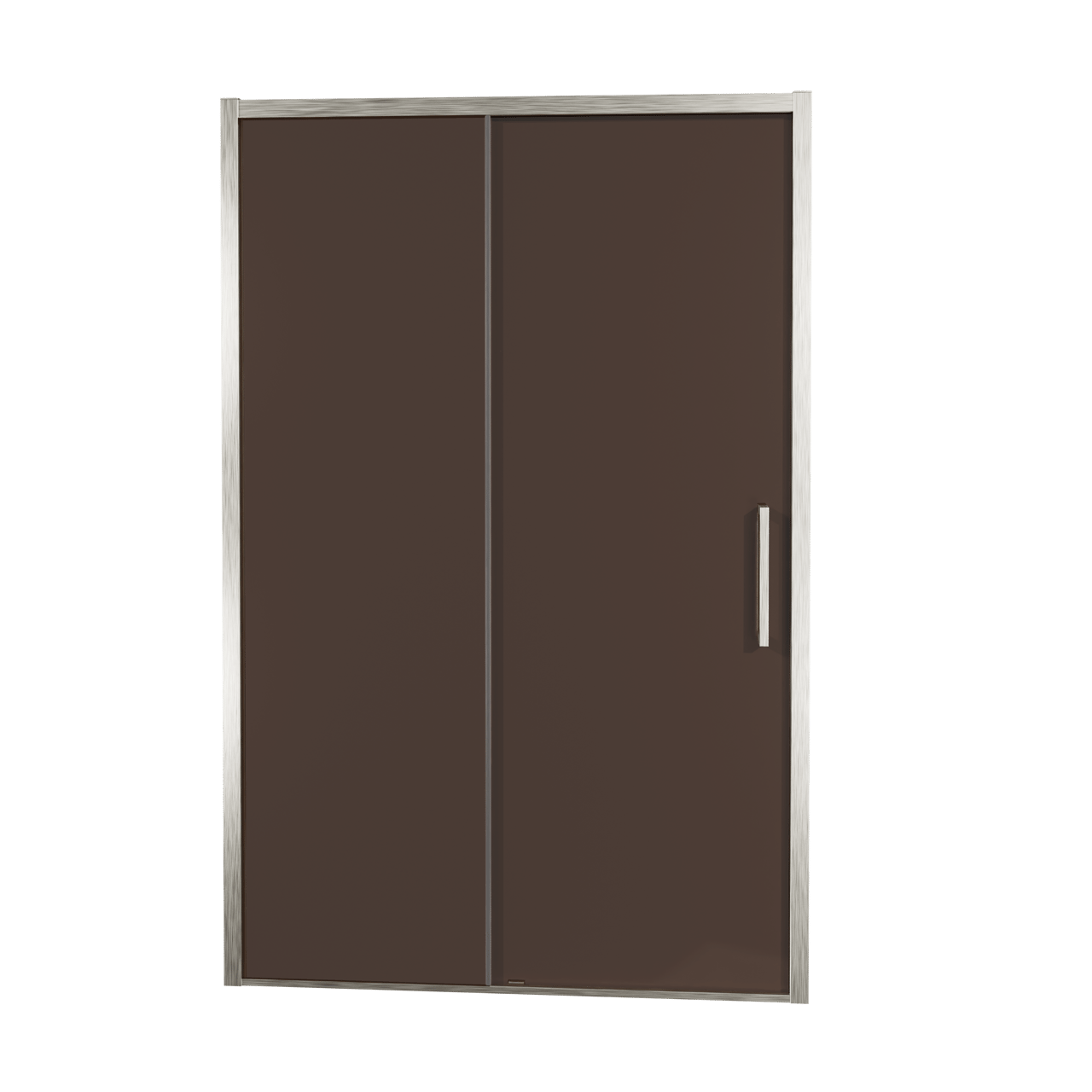 Balmani Senses Design porte coulissante réversible 120 cm x 210 cm verre Bronze, Profil Brushed CoolMetal, coating inclus