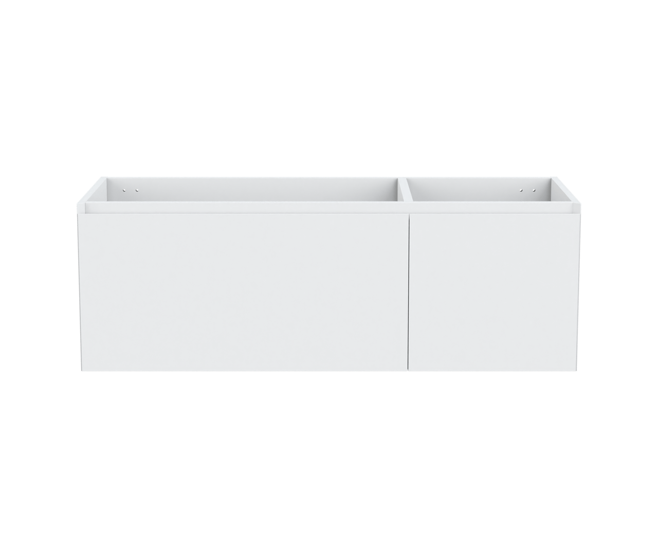 Balmani Idra meuble sous-vasque suspendu 135 x 55 cm asymétrique à gauche blanc mat 4 tiroirs