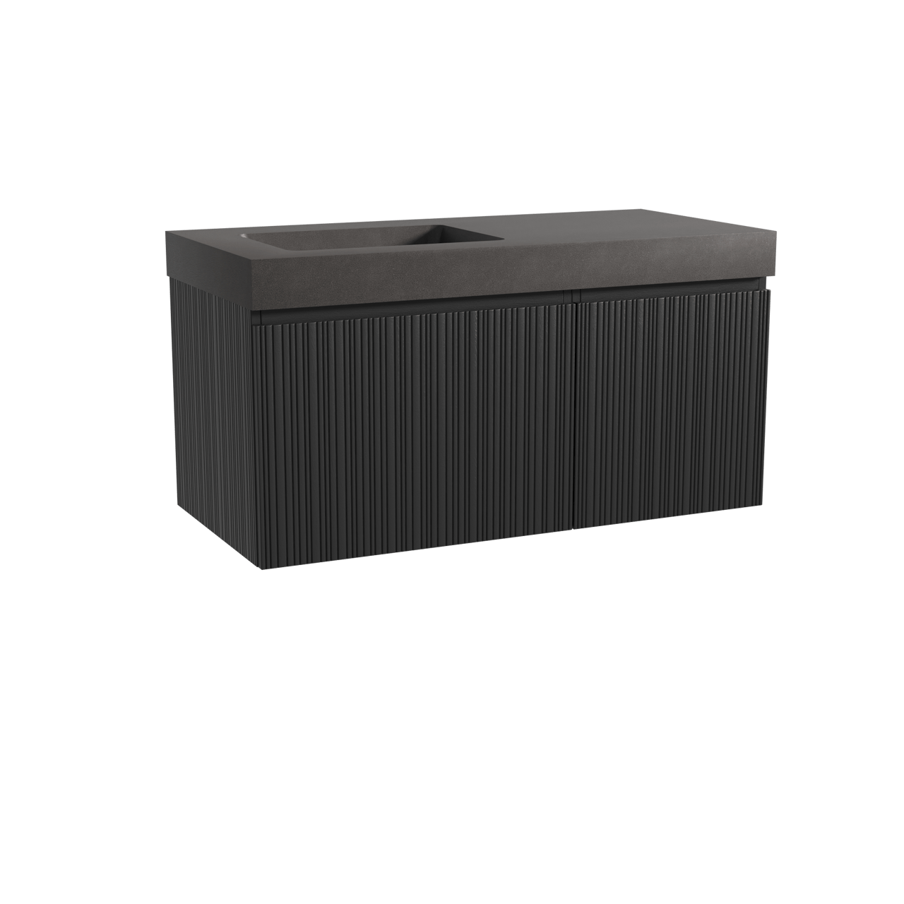 Storke Ribs Badmöbel Set mit Scuro High Waschtisch