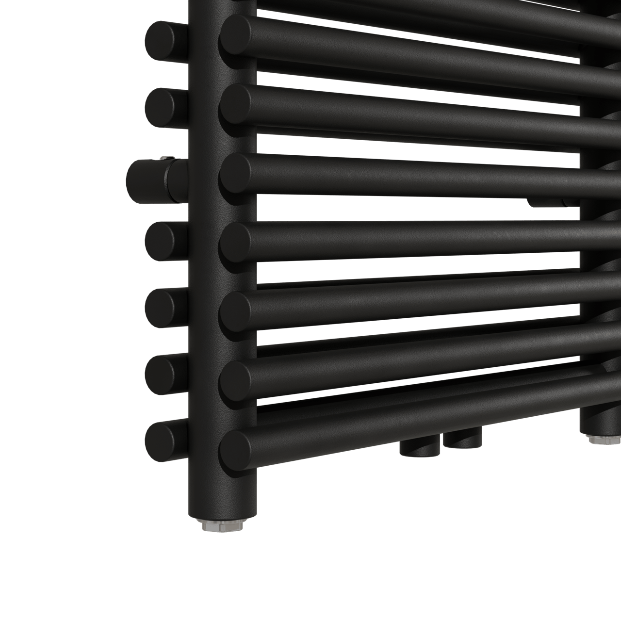 Vipera Alegria sèche-serviettes doublé 50 x 180 cm chauffage central noir mat raccordement latéral et central 1.688W