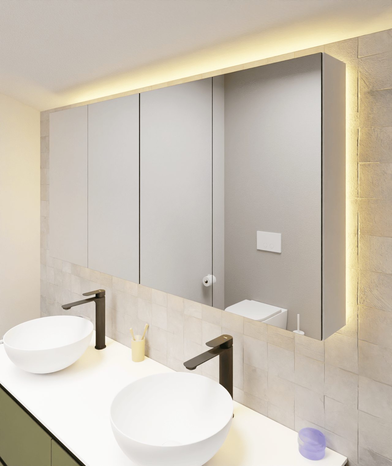 Luca Varess LED Spiegelschrankbeleuchtung: 150 x 75 cm,