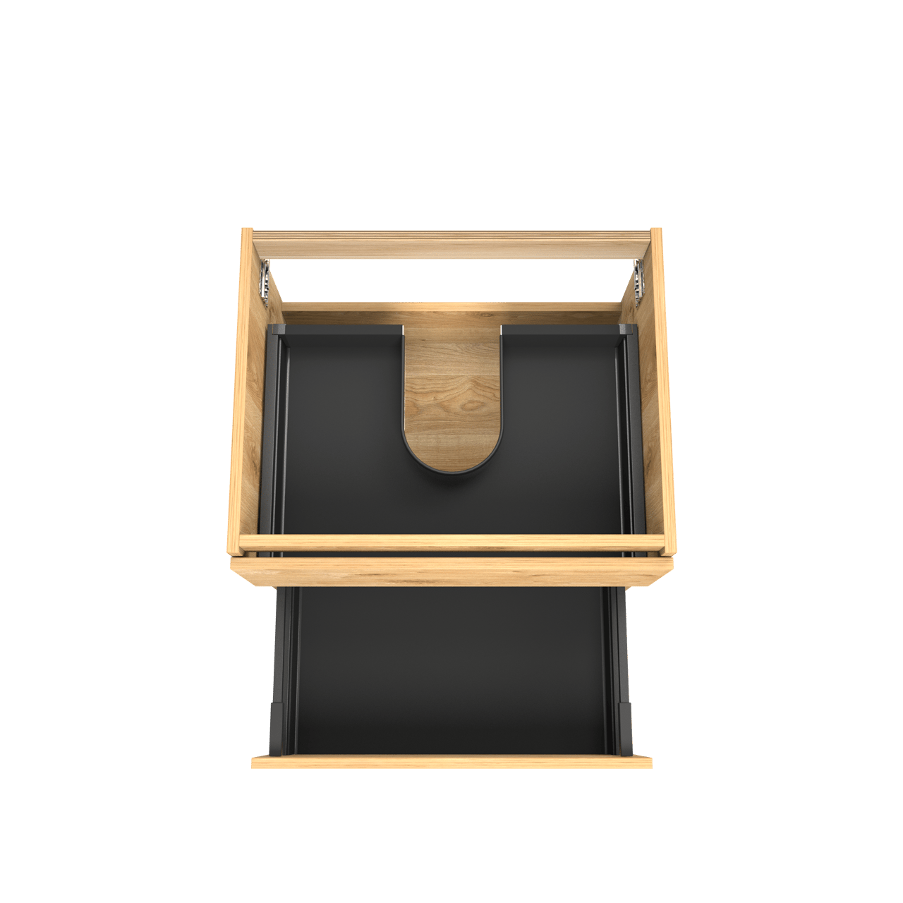 Balmani Lucida meuble sous-lavabo suspendu 67,5 x 55 cm chêne brut 2 tiroirs