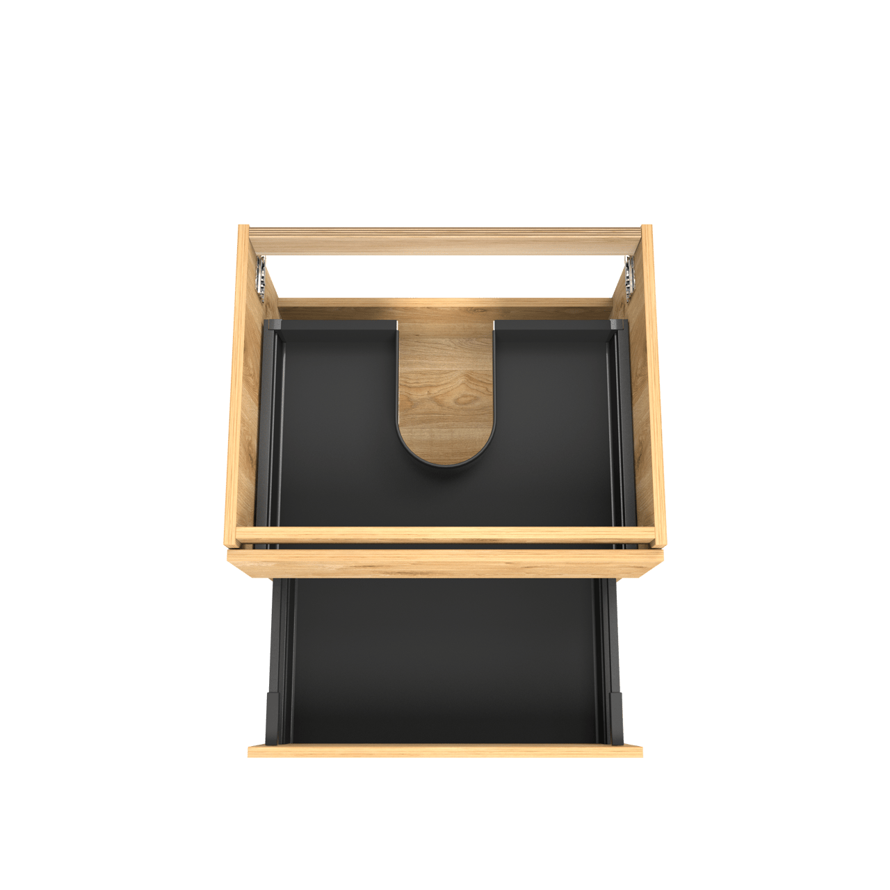 Balmani Lucida meuble sous-vasque suspendu 67,5 x 55 cm chêne brut 2 tiroirs