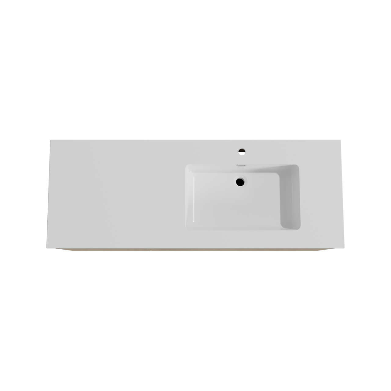 Storke Edge zwevend badmeubel 140 x 52 cm ruw eiken met Diva asymmetrisch rechtse wastafel in composietmarmer hoogglans wit