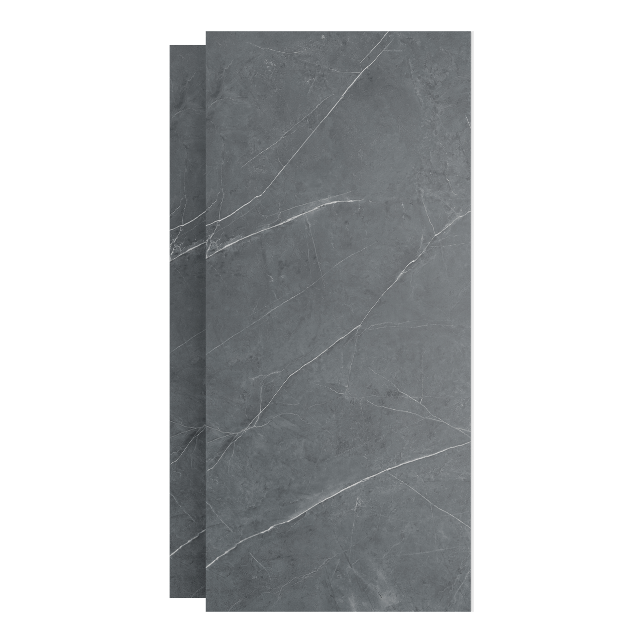 Luca Varess Groovy douchewandbekleding set 2 x 120x260 cm, SPC, Persian Grey Marble