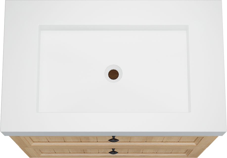 Balmani Lemon staand badmeubel 90 x 55 cm, fineer naturel eiken met Modus enkele wastafel in mat wit