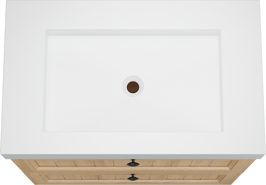 Balmani Lemon staand badkamermeubel 90 x 55 cm, fineer natuur eik met Modus enkele wastafel in mat wit