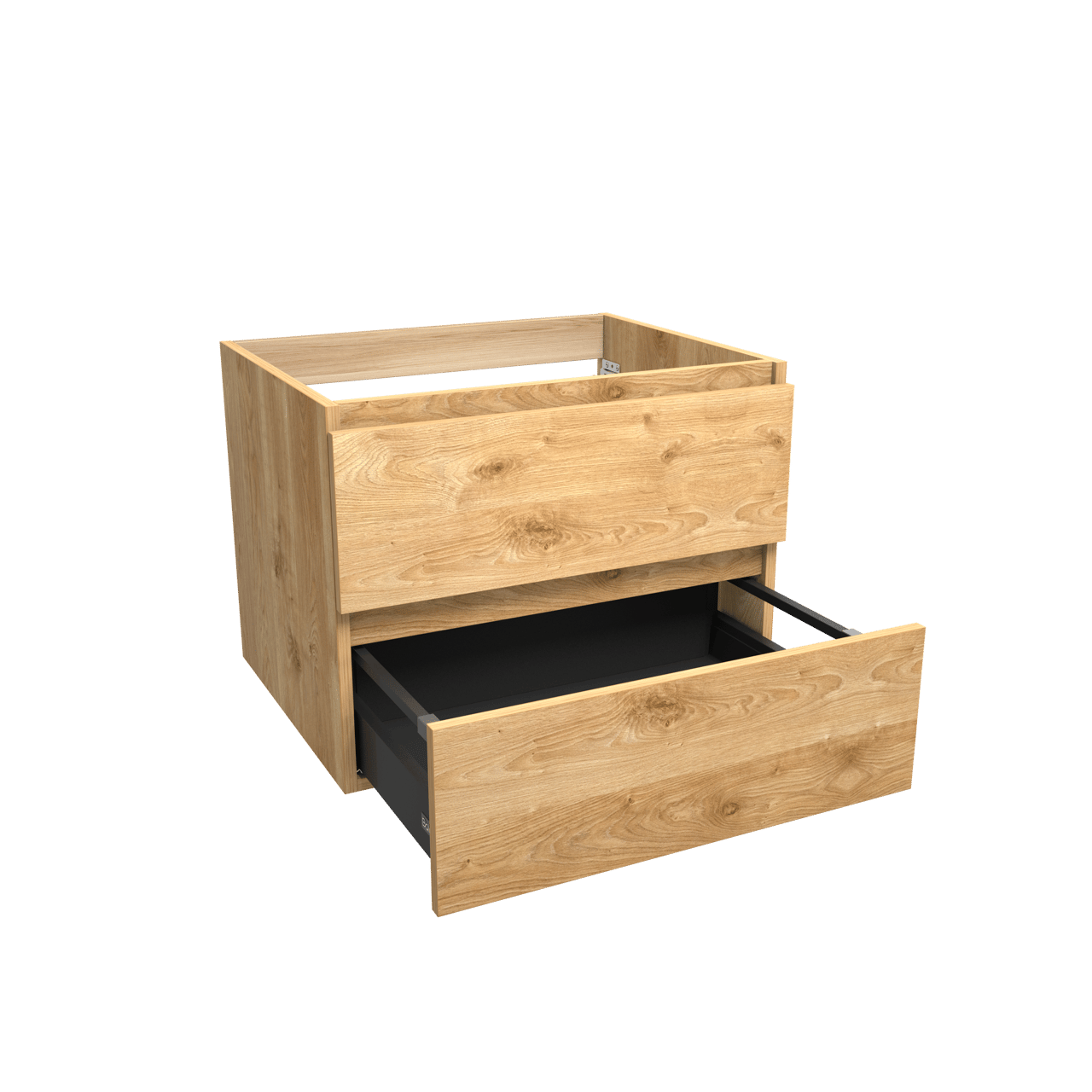 Balmani Lucida meuble sous-lavabo suspendu 67,5 x 55 cm chêne brut 2 tiroirs